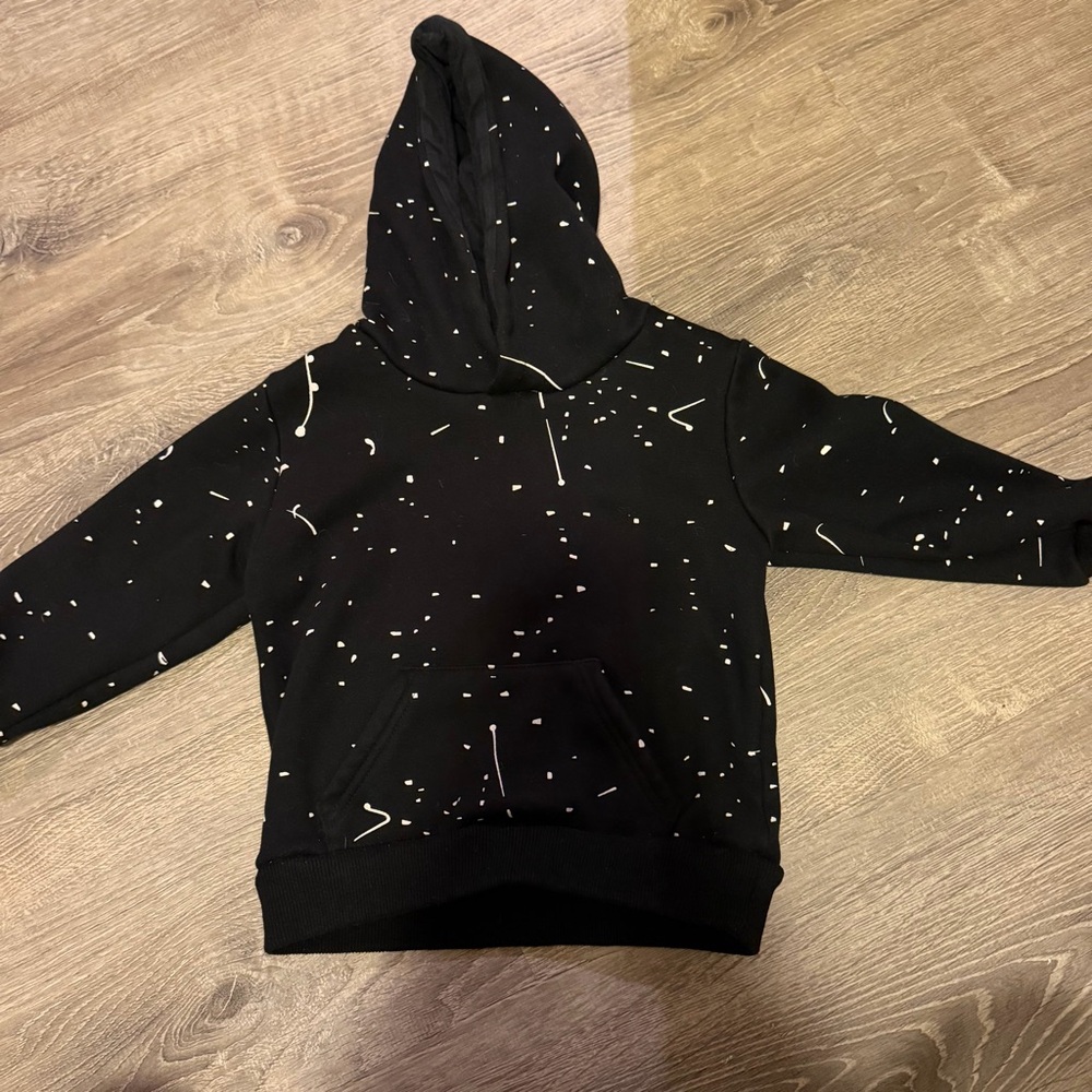 Olive + Scout Black Starry Kids Hoodie
